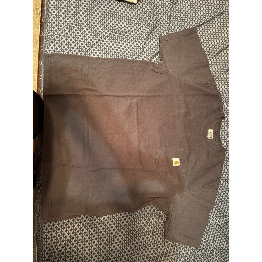 Carhartt Work Shirt Mens XL Black Loose Fit Pocket Logo T-Shirt Crewneck